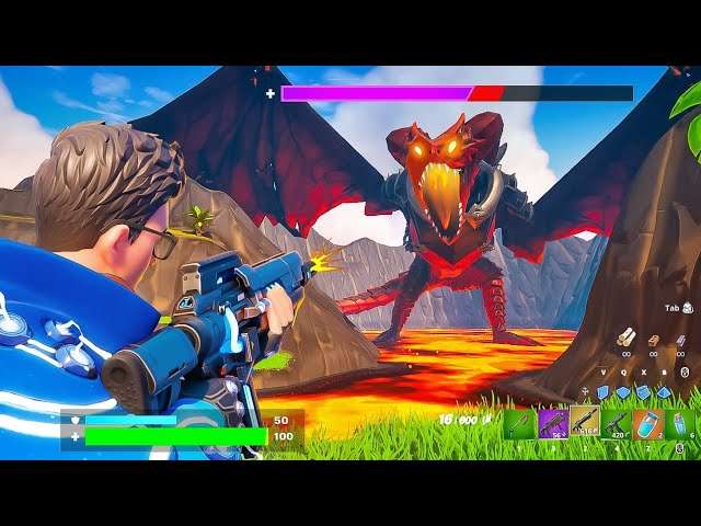 DESTRUÍ O BOSS DRAGÃO DENTRO DO FORTNITE!