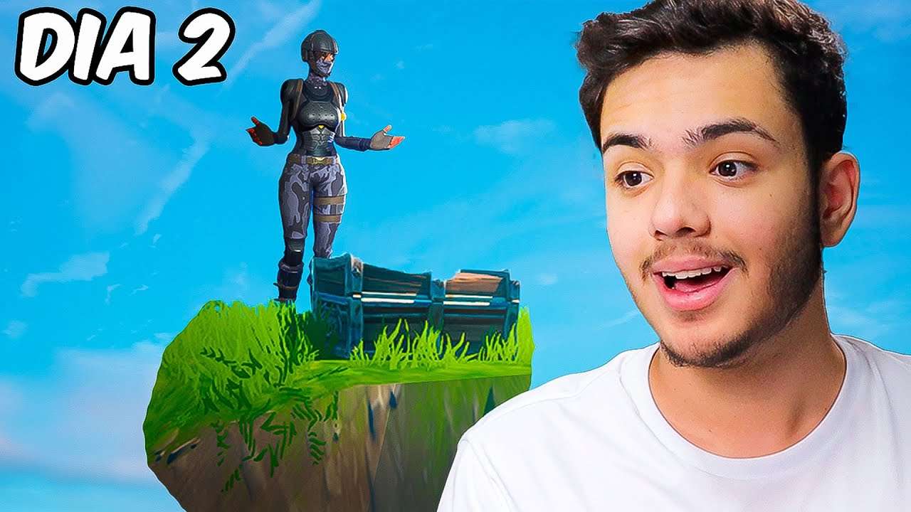 VIVENDO SÓ COM 1 BLOCO NO FORTNITE
