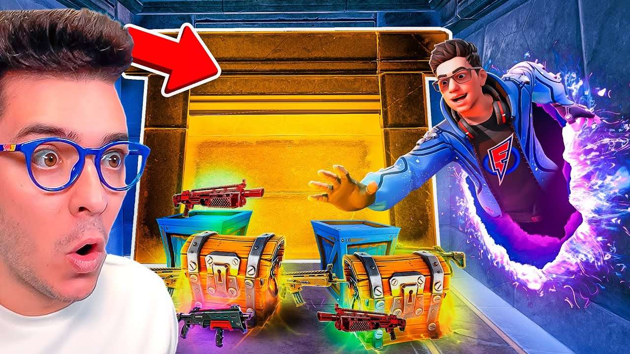 ACHEI UM BUNKER SECRETO ESCONDIDO NO FORTNITE!