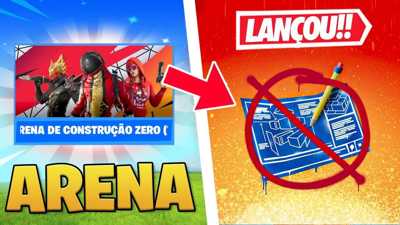 LANÇOU!! *NOVA* ARENA NO MODO ZERO BUILD - FORTNITE