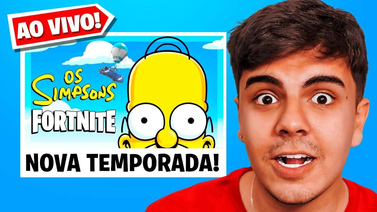 🔴 SIMPSONS AGORA! REAGINDO A NOVA TEMPORADA FORTNITE!