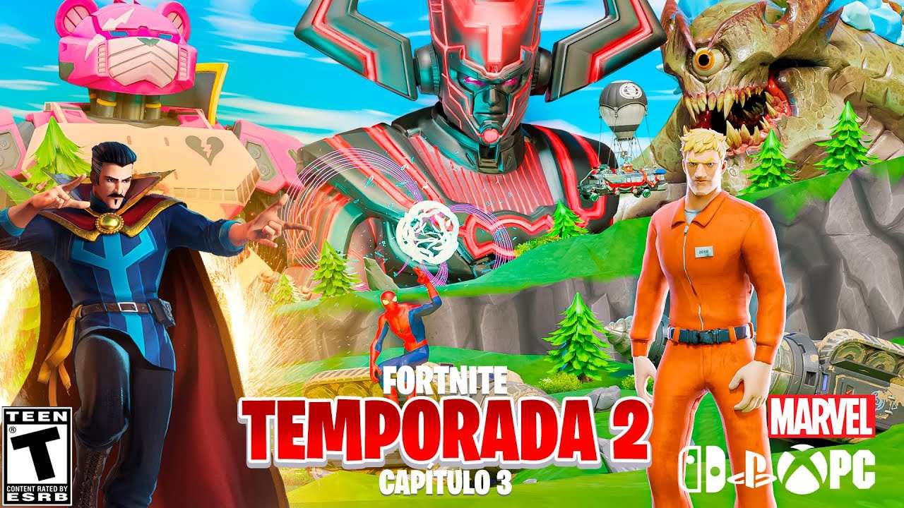 VAZOU! TEMPORADA 2 e QUADRINHOS da MARVEL no FORTNITE! Evento Ao Vivo, e Passe de Batalha!