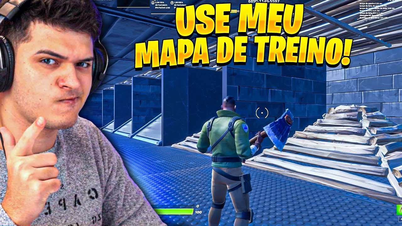 VOCÊS JA PODEM USAR MEU MAPA DE TREINO NO FORTNITE! A PARTE DE EDIÇÃO FICOU PRONTA!