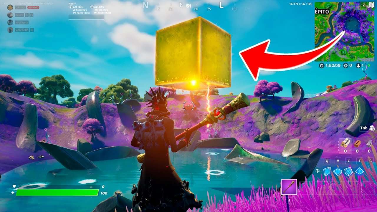 CUBO DOURADO está FLUTUANDO no meio da ILHA do Fortnite 😱🤔 #Shorts