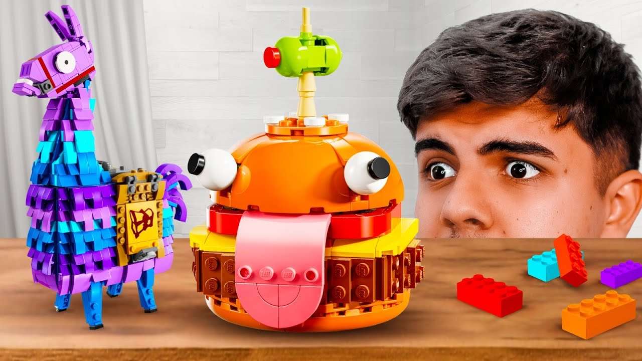 MONTEI a LHAMA e o HAMURGÃO de LEGO FORTNITE na VIDA REAL!