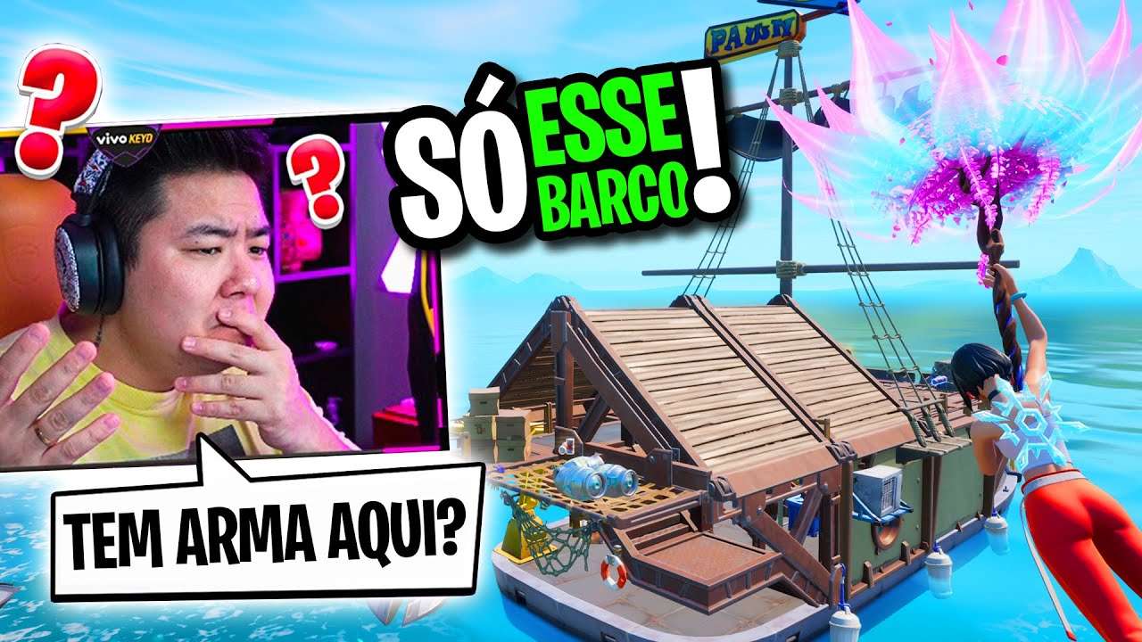 SÓ VALE ITEM DESSE BARCO!! *aleatório no mapa!* | FORTNITE