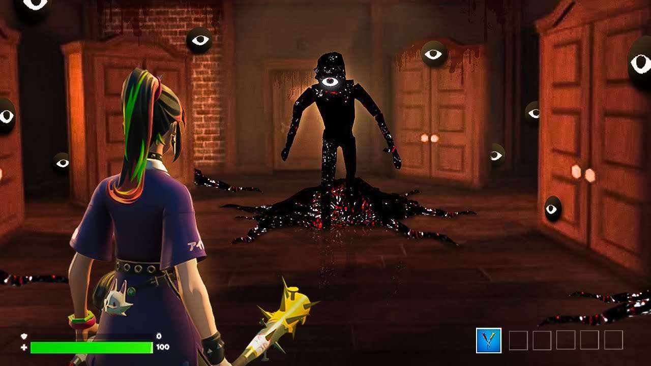 EU JOGUEI DOORS DO ROBLOX NO FORTNITE!
