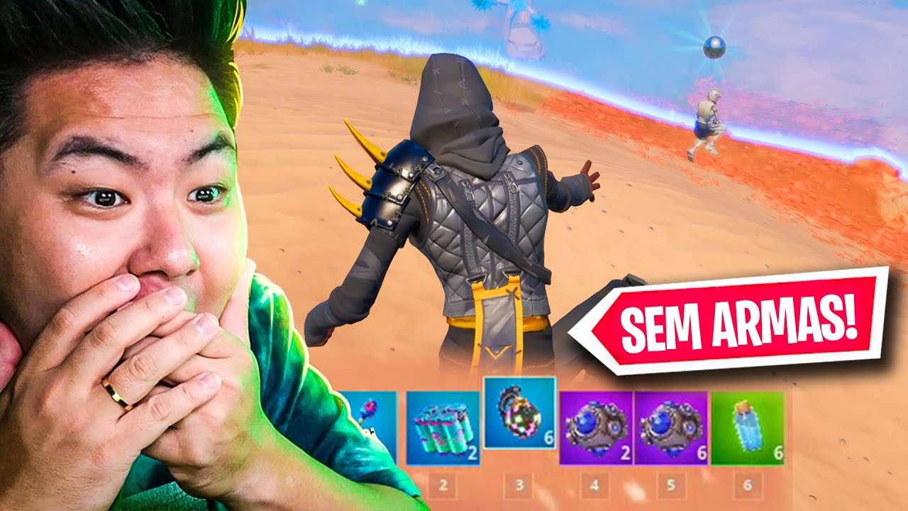 NÃO VALE usar armas nessa partida!! *impossível vencer?* | FORTNITE