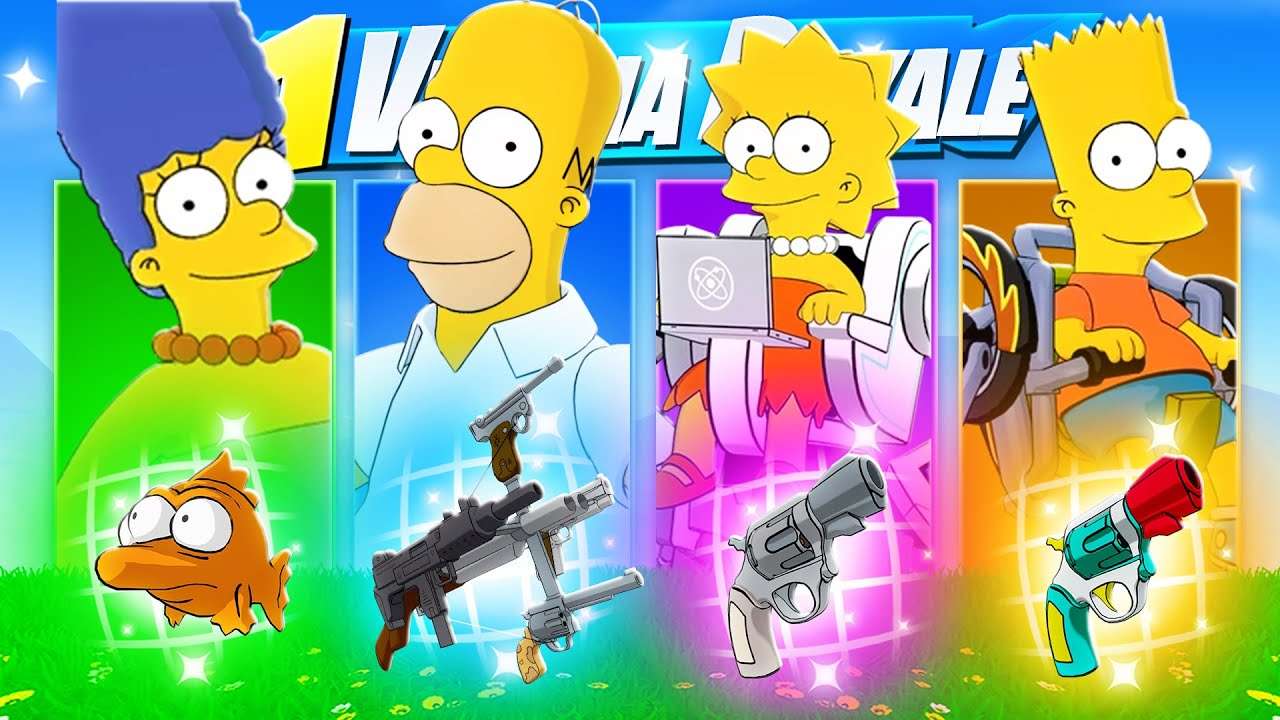 Desafio ALEATÓRIO da Família SIMPSONS no Fortnite!