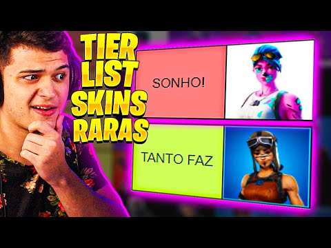 TIER LIST DAS SKINS MAIS RARAS DO FORTNITE! QUAL EU ESCOLHERIA?