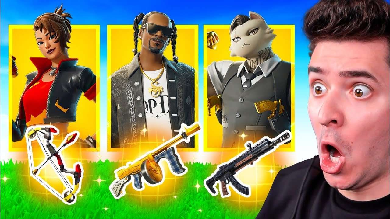 DESAFIO SÓ VALE ARMA DOS NOVOS CHEFÕES DO FORTNITE!