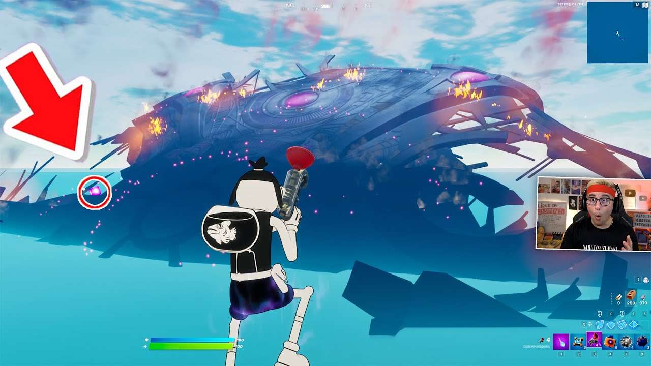 Consegui CHEGAR na Nave Mãe Caida do Evento Ao Vivo Fortnite..