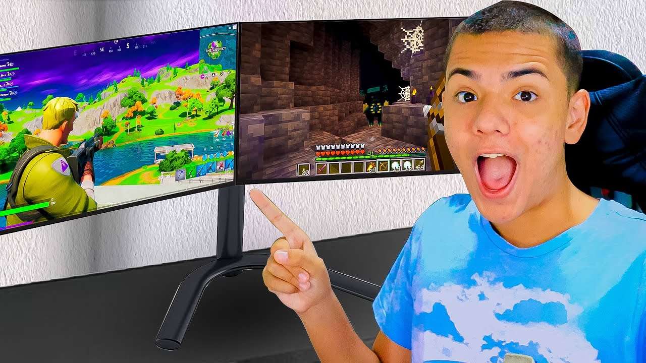 então eu joguei 2 jogos ao mesmo tempo... Minecraft e Fortnite