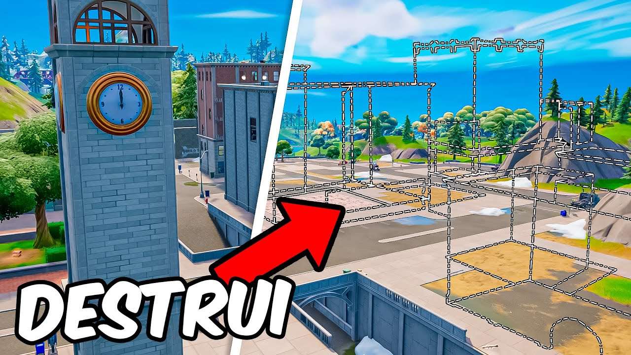 Destruí TORRES TORTAS INTEIRA! Fortnite Torres Tortas Capítulo 3