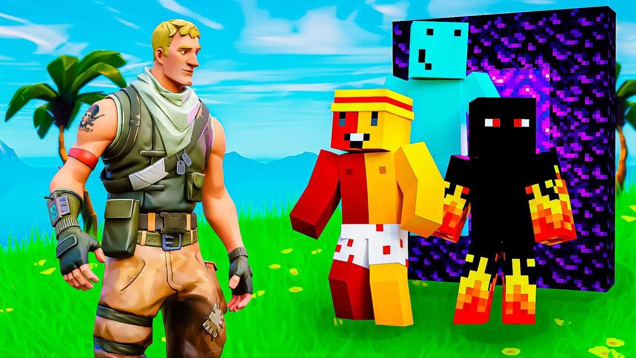 Youtubers de Minecraft dentro do Fortnite