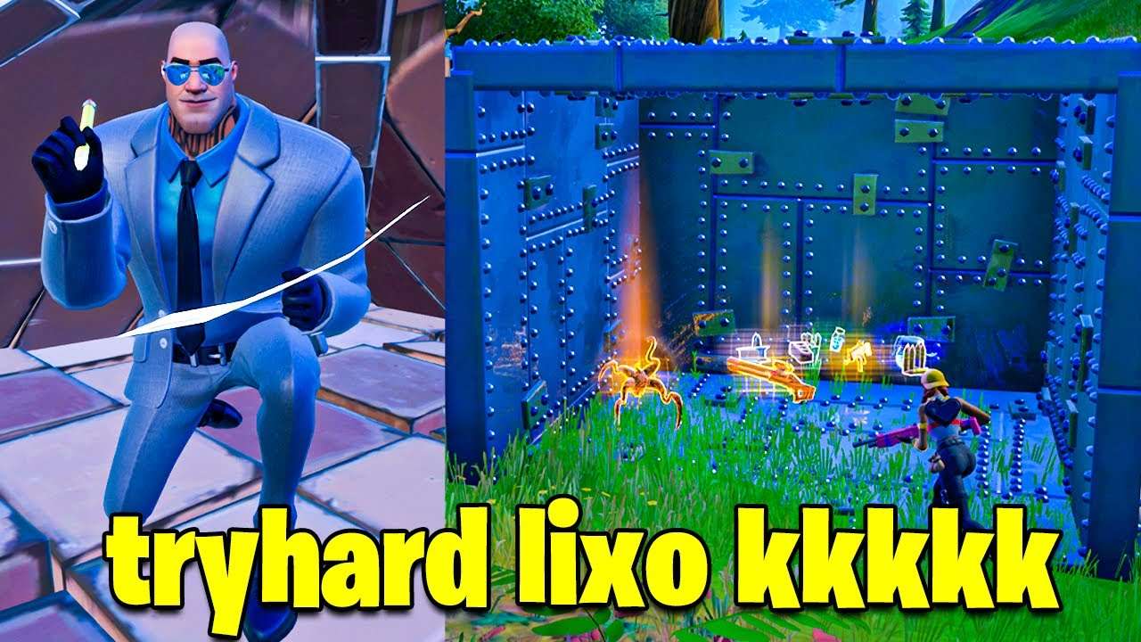 TRANCANDO TRYHARDS COM A NOVA PAREDE BLINDADA - Fortnite