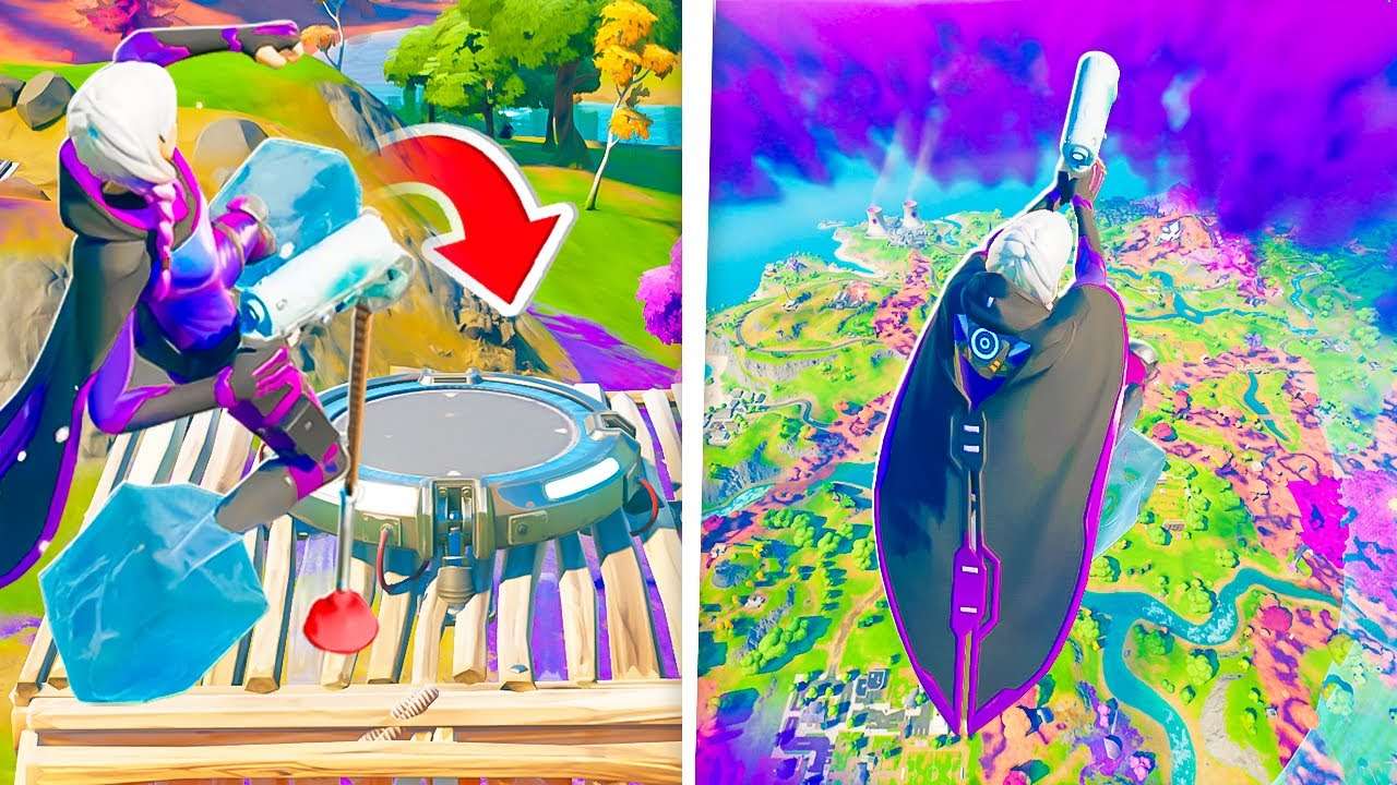 O QUE ACONTECE SE VOCÊ PULAR EM UM PAD COM O GRAPPLER DE GELO?! - VERDADE OU MENTIRA FORTNITE