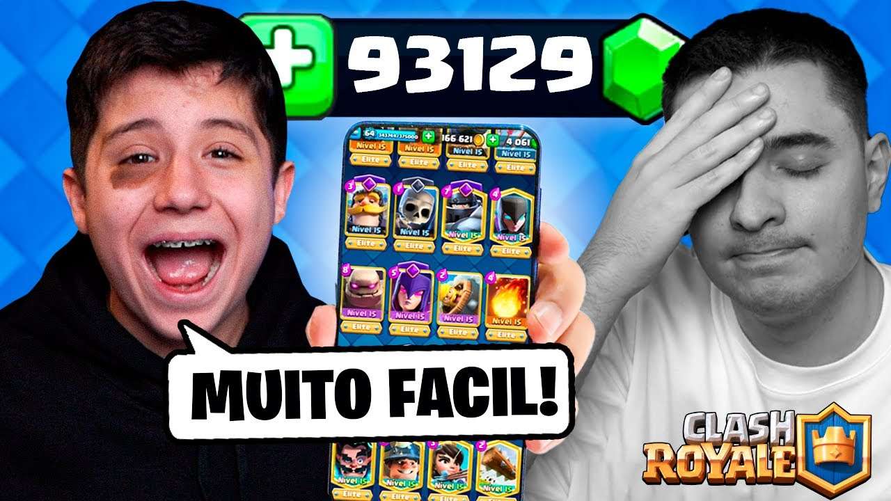 Meu priminho virou a criança MAIS GEMADA do Clash Royale!