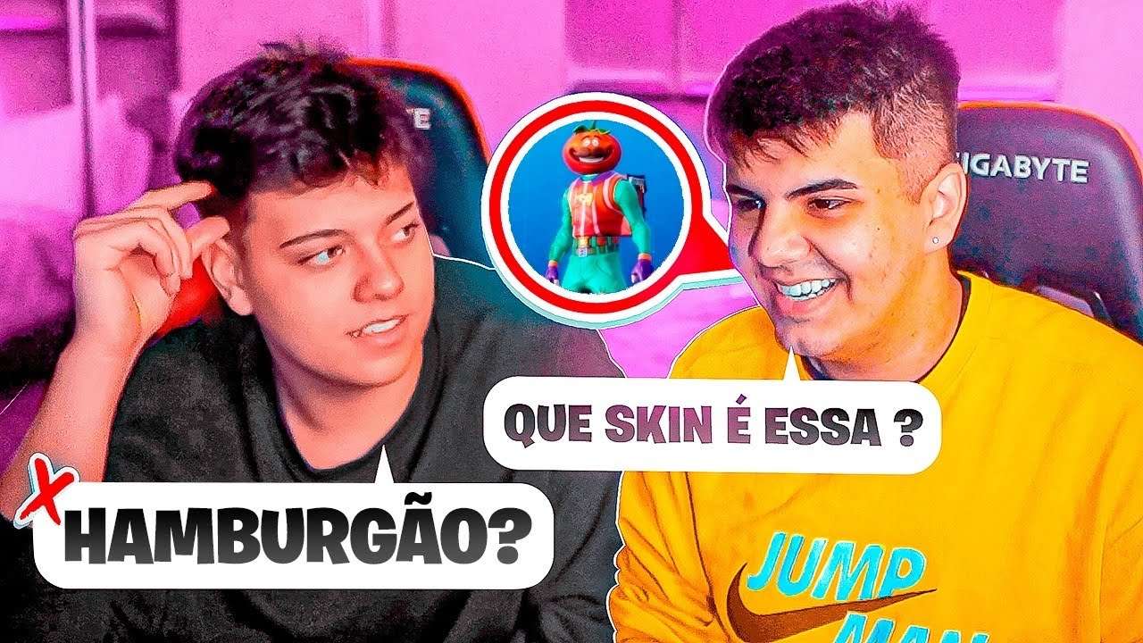 SABE DE NADA KKKKKKK! PRO PLAYER ADIVINHANDO O NOME DAS SKINS DO FORTNITE 2 (ft. HERO NICKS)