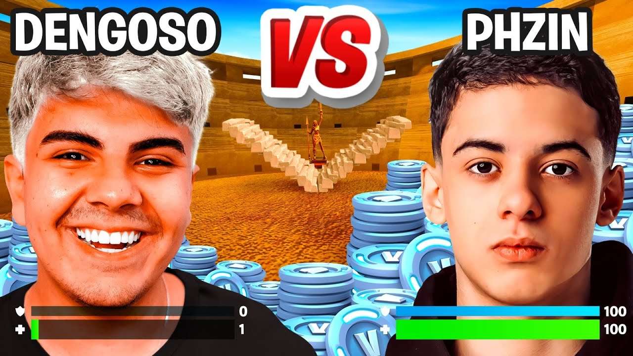 QUEM ME VENCER NO 1v1 GANHA V-BUCKS ft. PHZIN