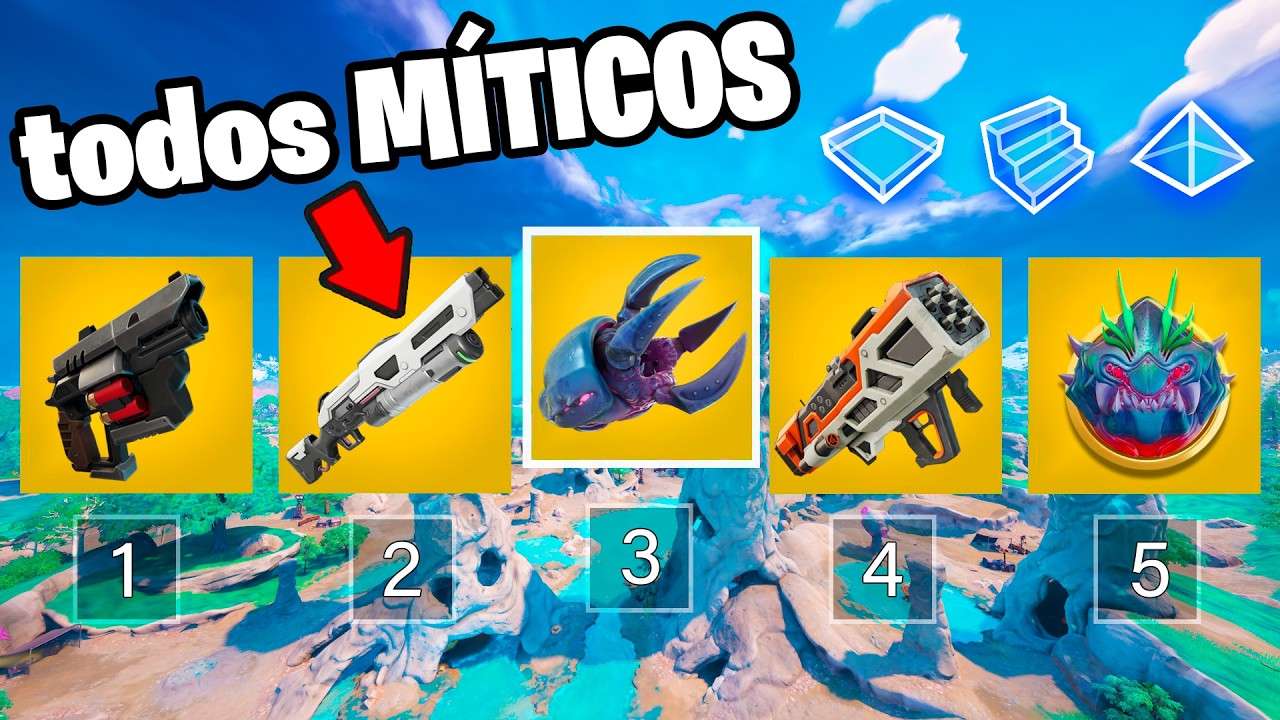 PEGUEI TODOS os ITENS MÍTICOS E MEDALHÕES da NOVA TEMPORADA 4 FORTNITE!
