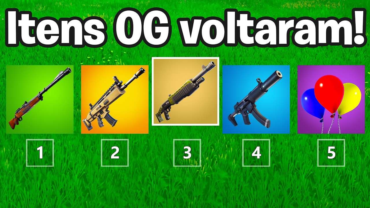 OS ITENS CLASSÍCOS VOLTARAM AO FORTNITE (ATUALIZAÇÃO FINAL DA TEMPORADA)