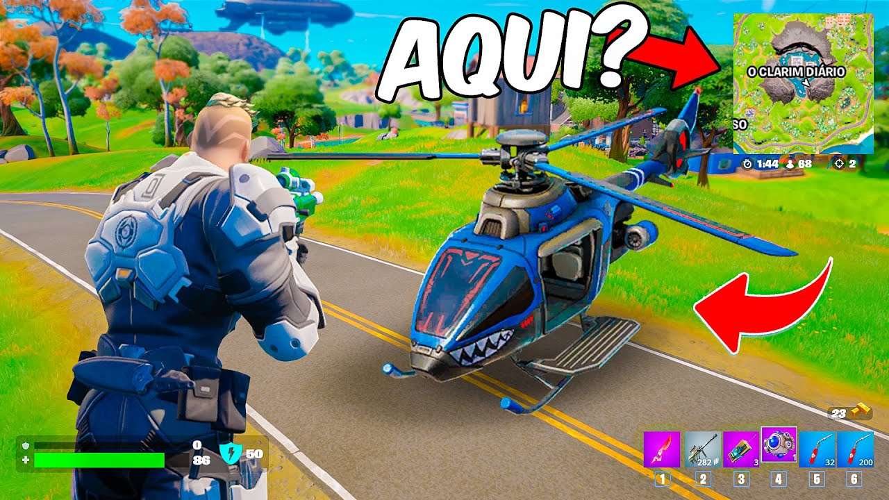 ENCONTREI o HELICÓPTERO dos SETE NO FORTNITE?!