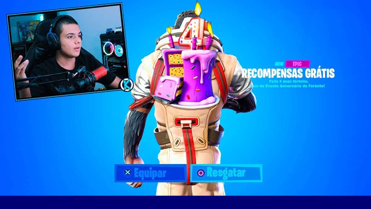 COMO DESBLOQUEAR AS RECOMPENSAS GRÁTIS DE ANIVERSÁRIO DO FORTNITE