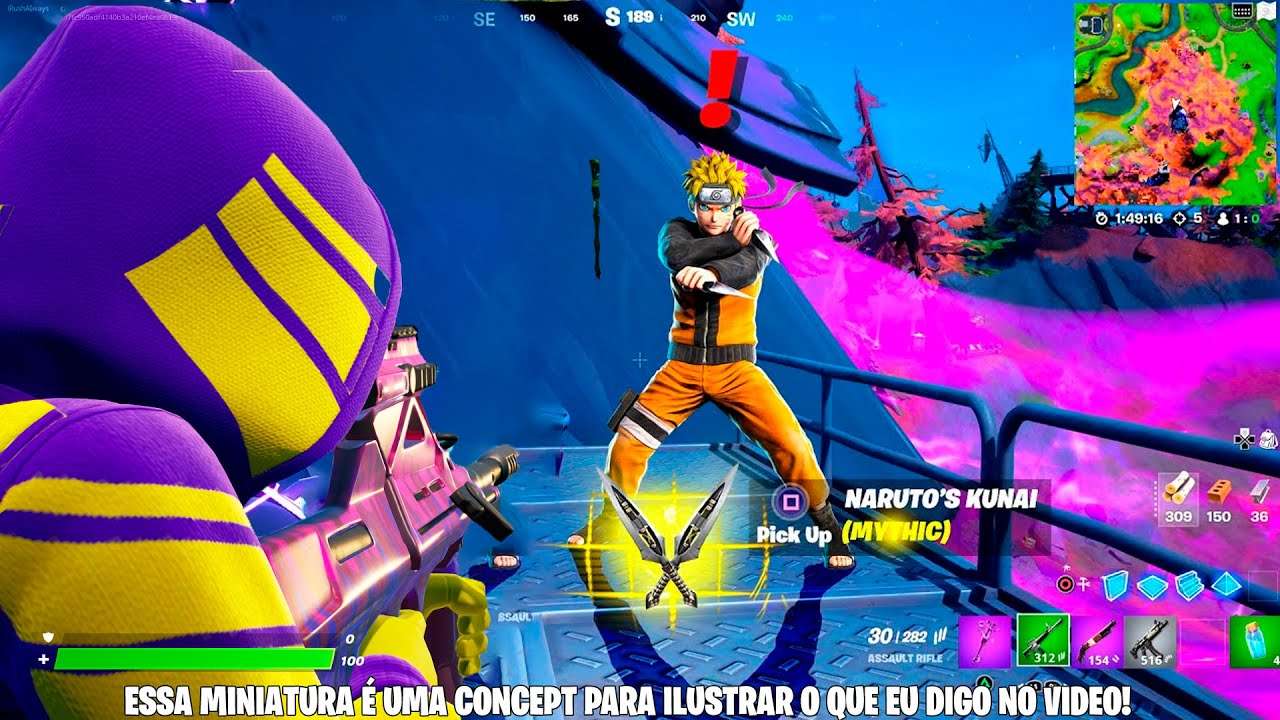 NOVO CHEFE do NARUTO no FORTNITE