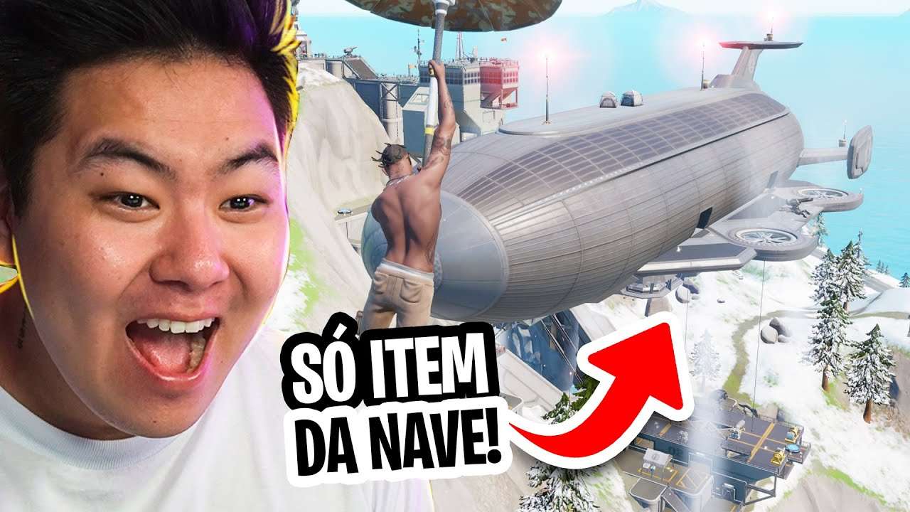 SÓ POSSO USAR O LOOT DA ÚLTIMA NAVE DO MAPA!! | FORTNITE