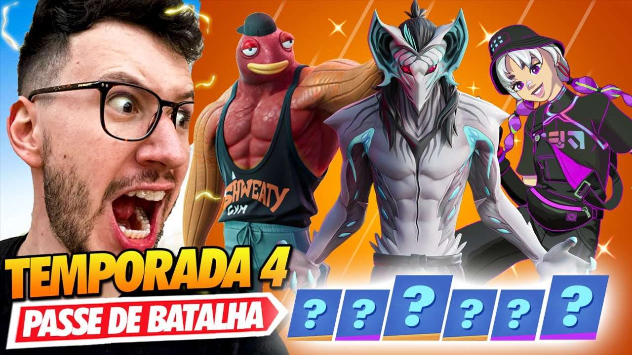 PASSE DE BATALHA COMPLETO DA TEMPORADA 4 CAPÍTULO 4 - FORTNITE