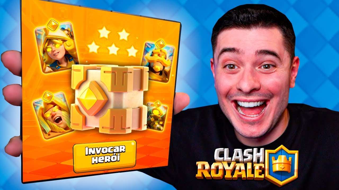 ABRI MEU PRIMEIRO BAÚ DE HEROI NO CLASH ROYALE!
