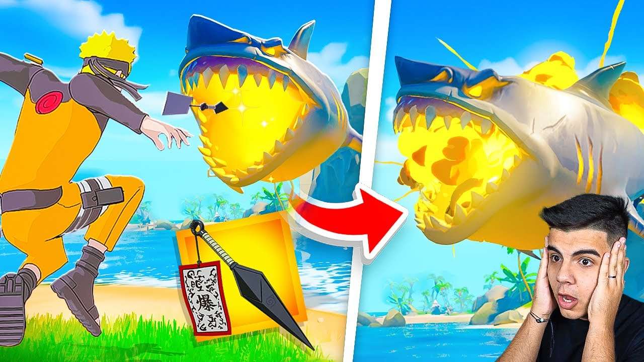 E SE VOCÊ JOGAR A KUNAI MÍTICA NO TUBARÃO?! - VERDADE OU MENTIRA FORTNITE