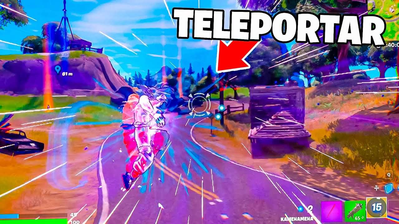TELEPORTE COM ITEM DO DRAGON BALL NO FORTNITE