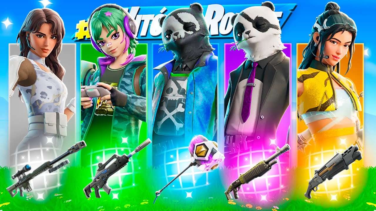 DESAFIO DAS SKINS EXTRAS ALEATÓRIO NO FORTNITE *IMPOSSÍVEL*