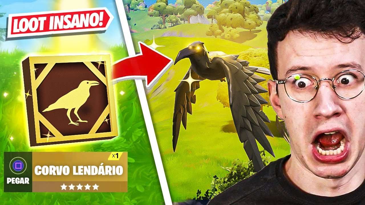 *NOVO* CORVO DROPA ITEM LENDÁRIO!! - FORTNITE UPDATE