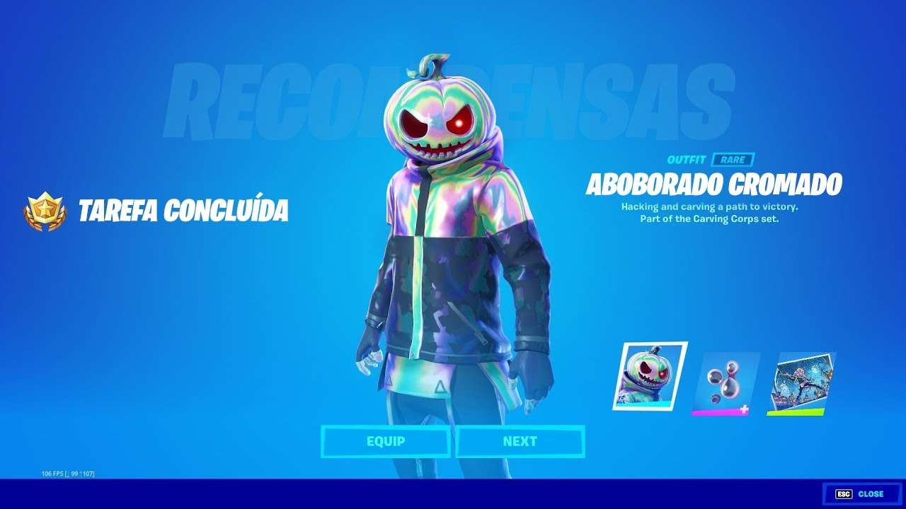 COMO LIBERAR A SKIN GRATIS RAPIDO! ABOBORADO CROMADO!