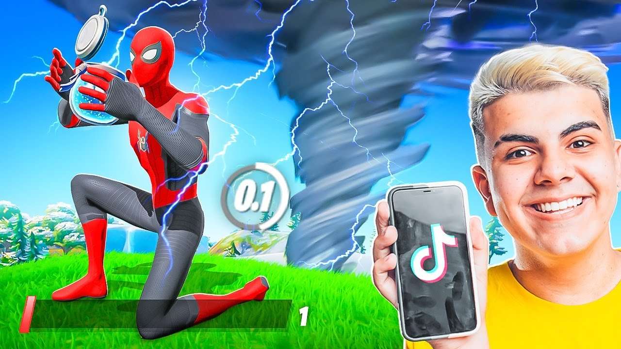 NUNCA FAÇA ISSO PERTO DA NUVEM!! TESTEI os MELHORES TIKTOKS da ATUALIZAÇÃO FURACÃO no FORTNITE!