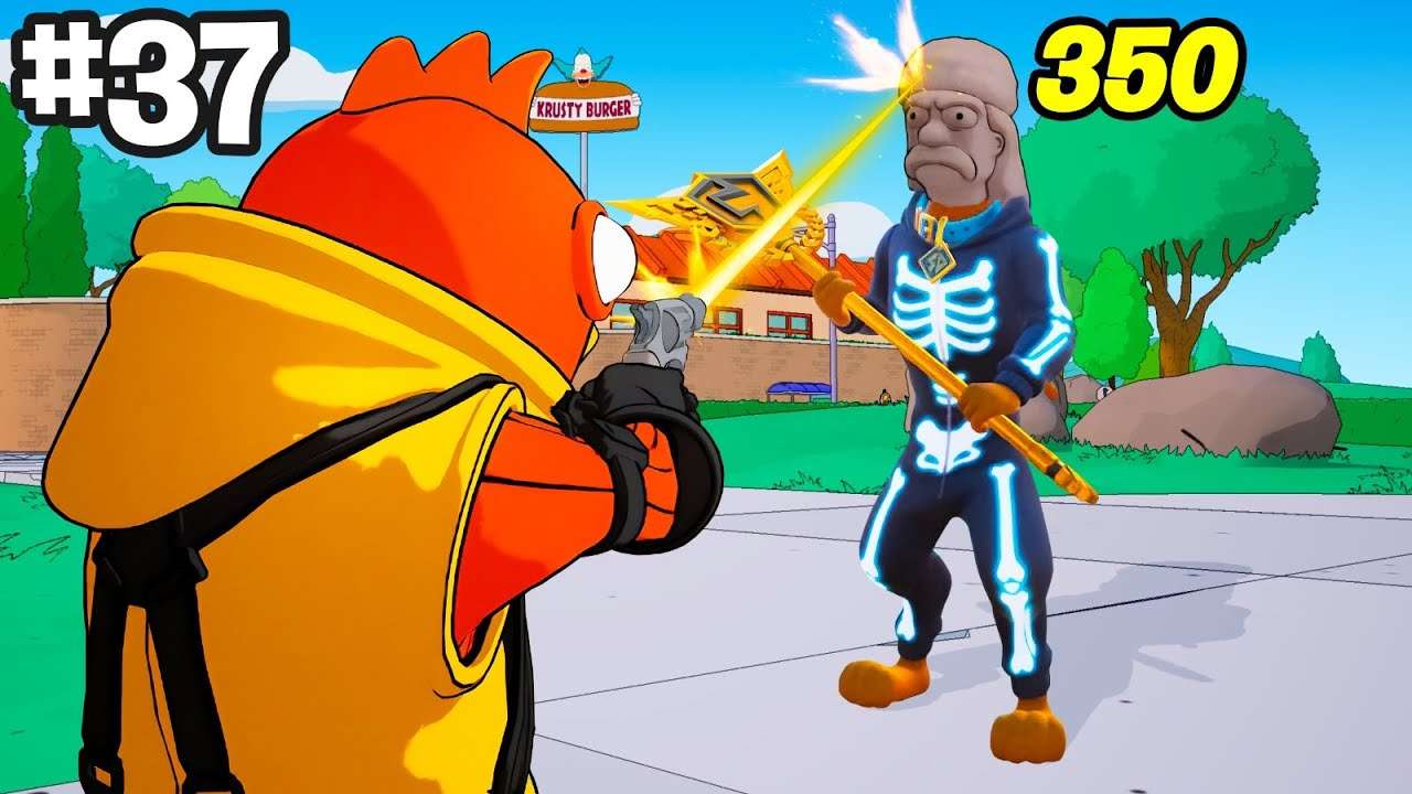 TESTEI os 46 MELHORES MITOS da NOVA TEMPORADA FORTNITE X SIMPSONS!
