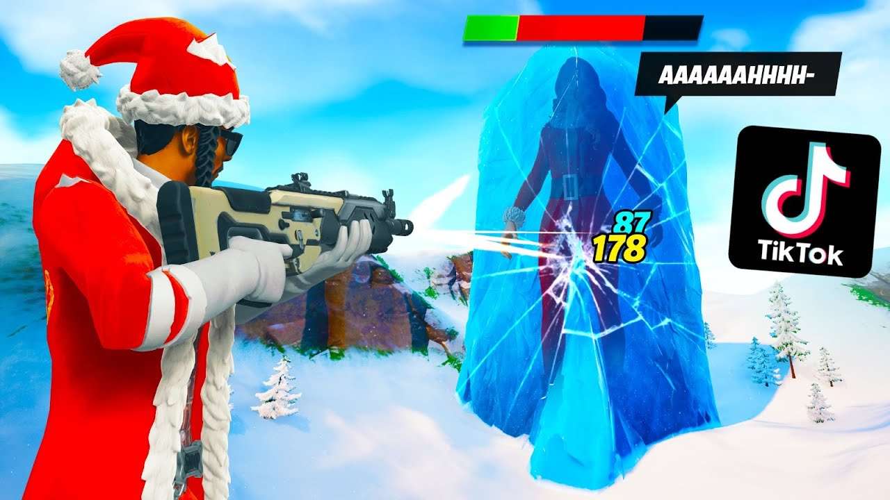 TESTEI os TIKTOKS mais VIRAIS de NATAL no FORTNITE!