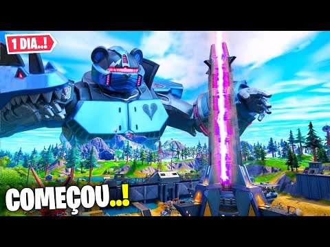 COMEÇOU! O ROBO GIGANTE CHEGOU PRO EVENTO AO VIVO FORTNITE TEMPORADA 3 ANTES DA HORA