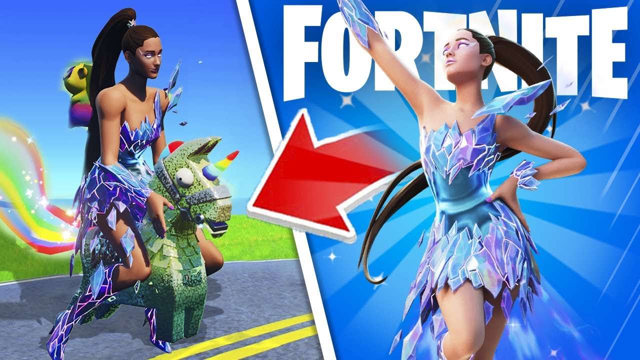 JOGUEI COM A SKIN DA ARIANA GRANDE ANTES DE LANÇAR!! - FORTNITE