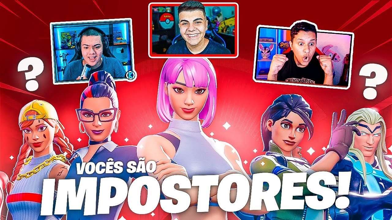 5 AGENTES, 5 CAMERAS! MODO IMPOSTOR COM YOUTUBERS NO FORTNITE!!