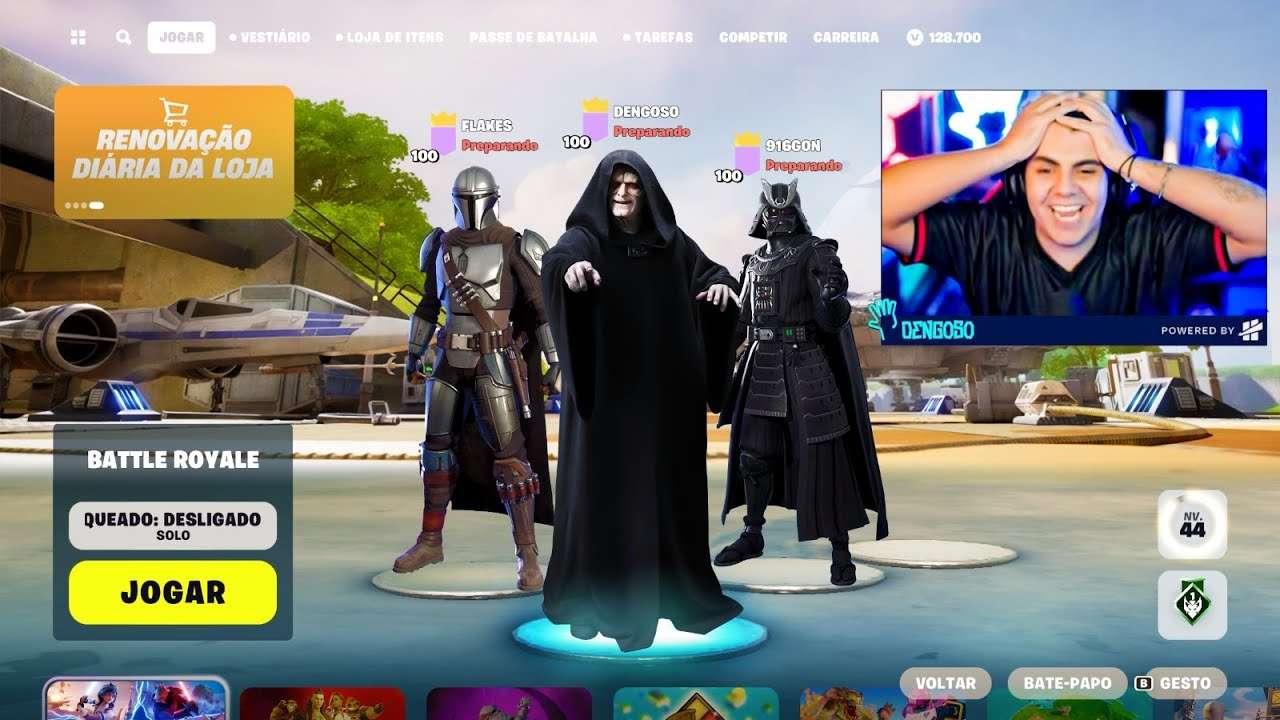 AO VIVO! 🔴 NOVA TEMPORADA STAR WARS x FORTNITE! NOVO MAPA, PASSE DE BATALHA E VAZAMENTOS! 🔥