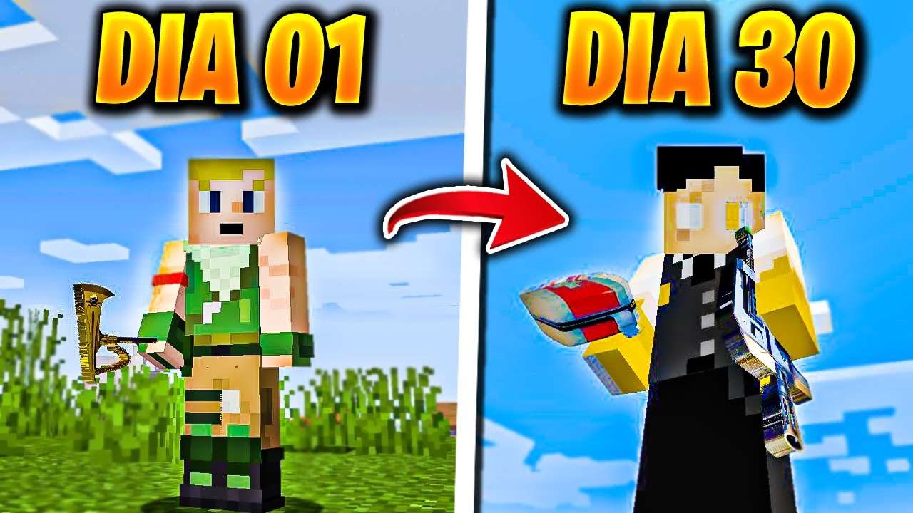 TENTEI SOBREVIVER NO MINECRAFT MAS NO MUNDO DO FORTNITE!