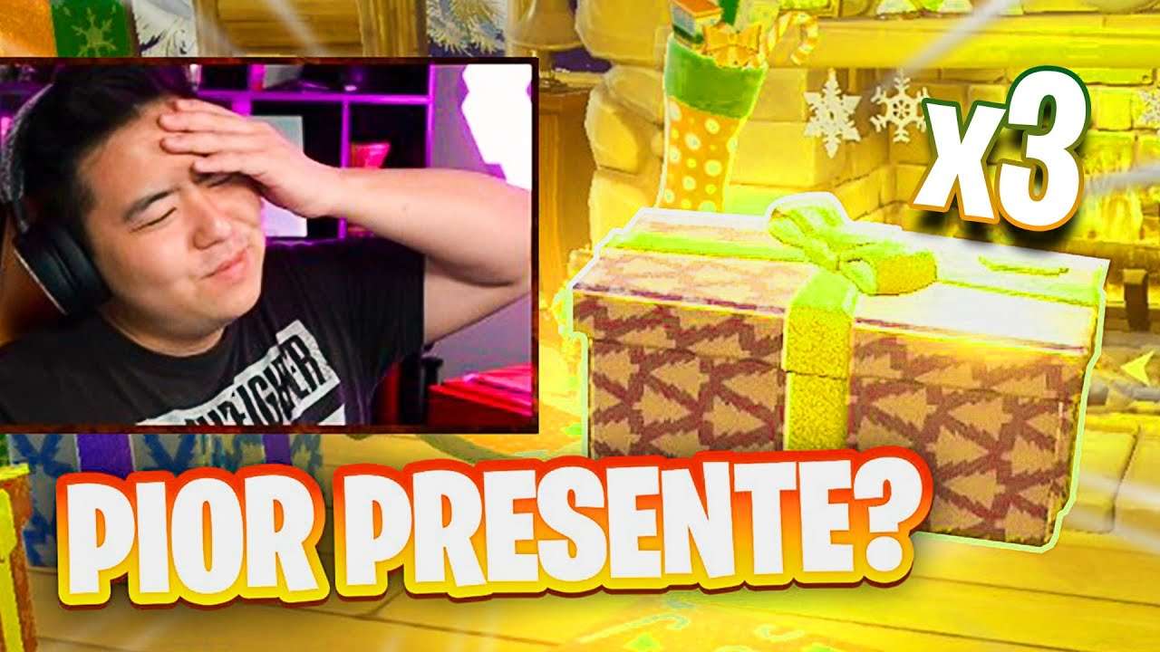 ESCOLHI 3 PRESENTES DE UMA VEZ... e me lasquei! | FORTNITE