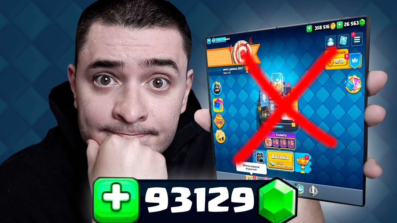 O fim da conta iniciante MAIS GEMADA do Clash Royale!