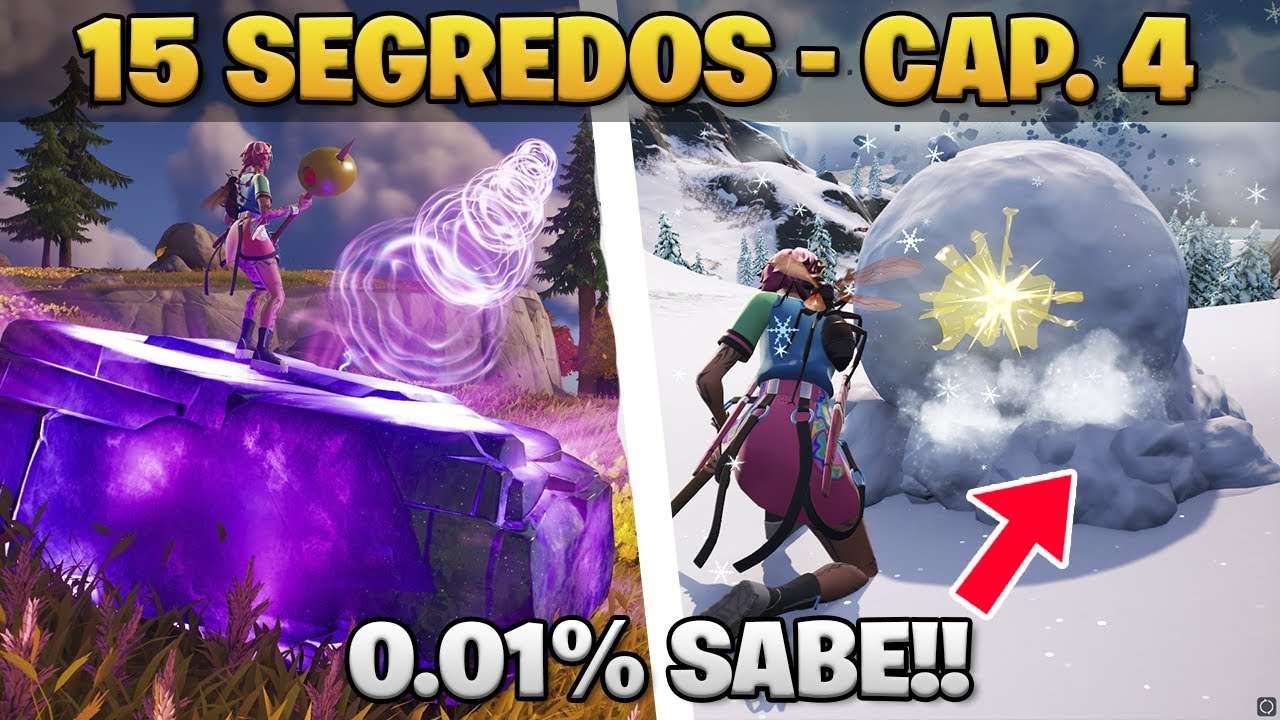 15 SEGREDOS DO CAPÍTULO 4 QUE VC NÃO SABIA!! - FORTNITE