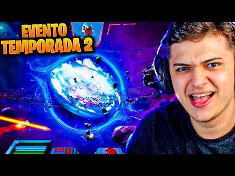 EVENTO AO VIVO COLISÃO FINAL DA TEMPORADA 2 DO FORTNITE! MINHA REAÇÃO