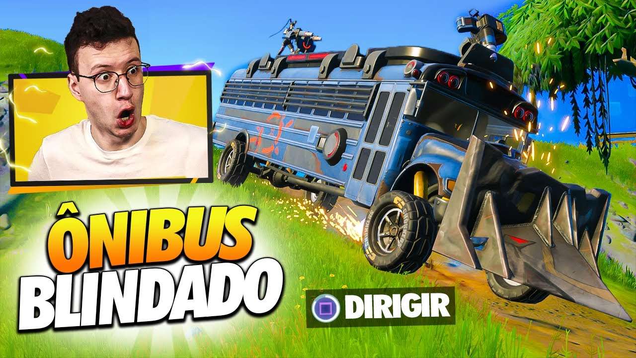 USEI O *NOVO* ÔNIBUS BLINDADO E É MUITO FORTE!! - FORTNITE